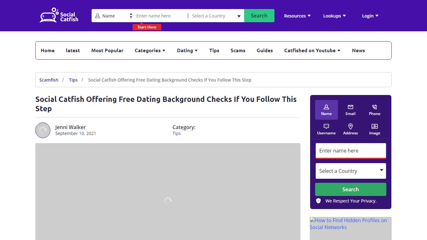 Social Catfish Offering Free Dating Background Checks - Social Catfish